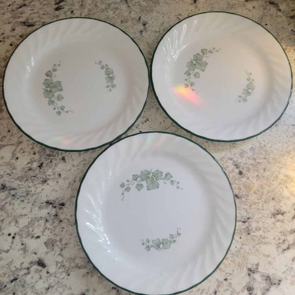 Corelle Callaway Ivy 7.5 " Set Of 3 Lunch Plates